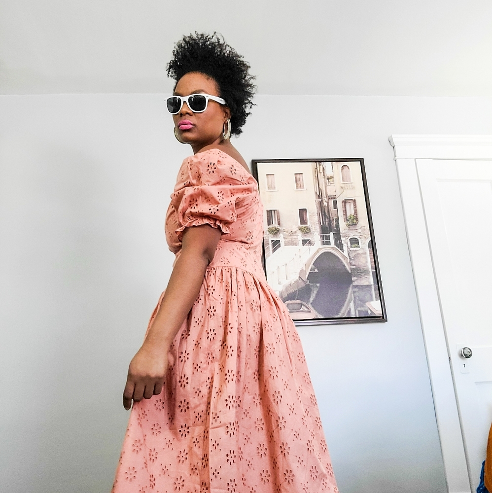 Embroidery Cotton Midi Dress, 12 - Picture 2 of 15